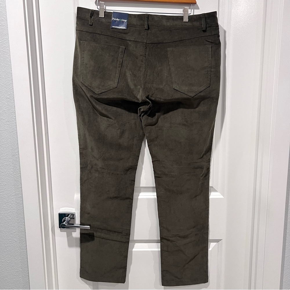 Paisley & Gray Men’s Slim Fit Corduroy Pants Olive W36 x 32L - Picture 8 of 11